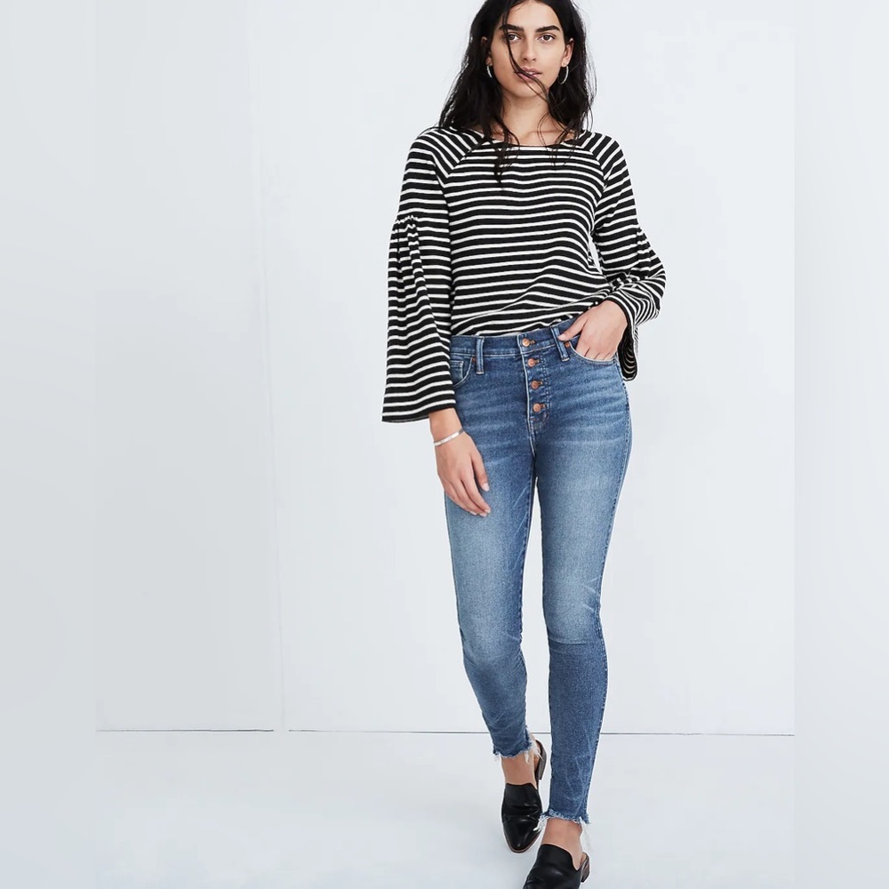 Madewell 10" High-Rise Skinny Jeans - Cordova Wash: Button-Front Edition